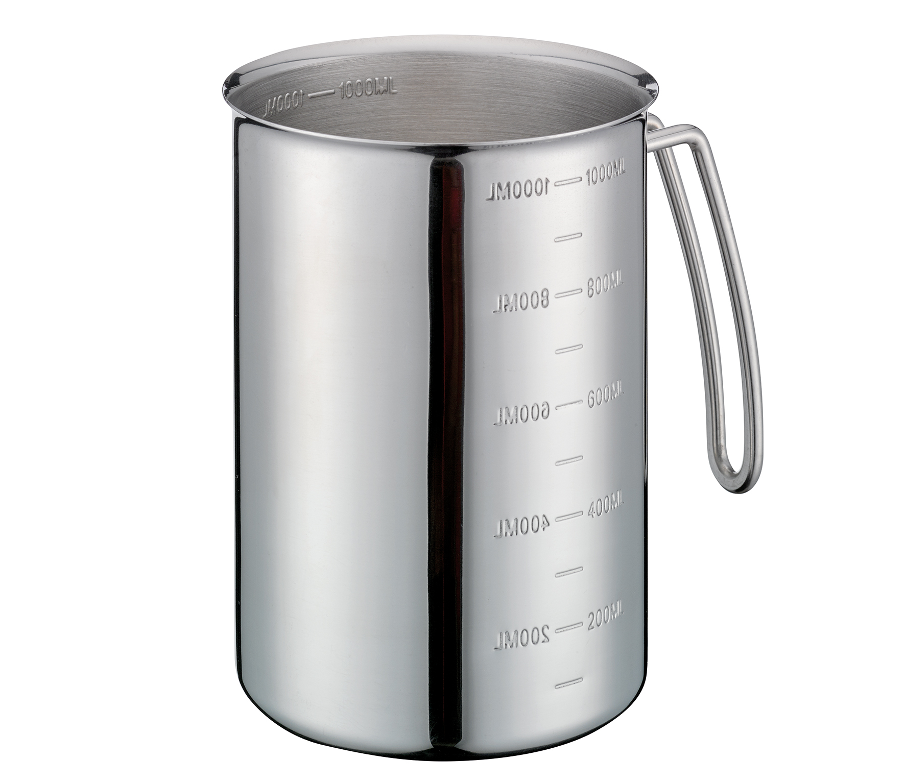 Messbecher mit Griff, Edelstahl
