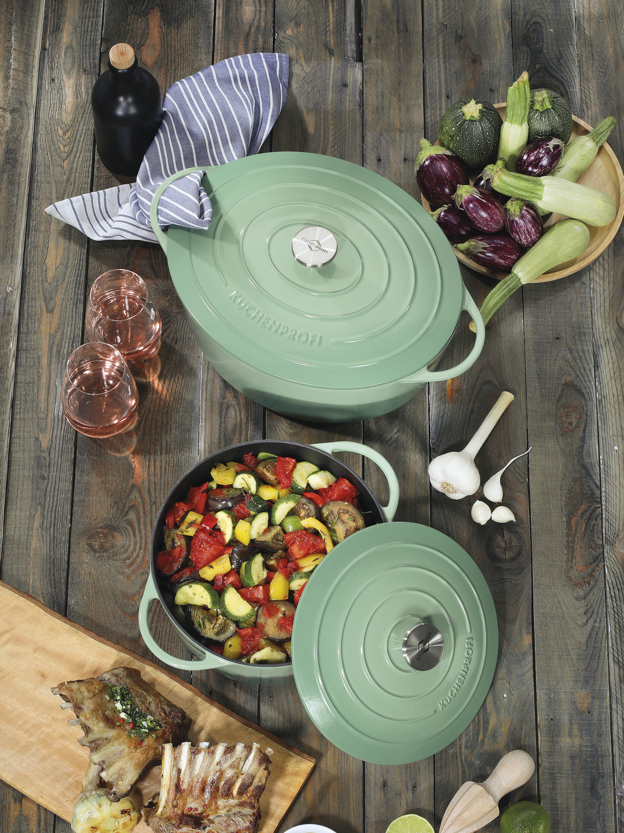PROVENCE - Bratentopf rund, 26 cm jade