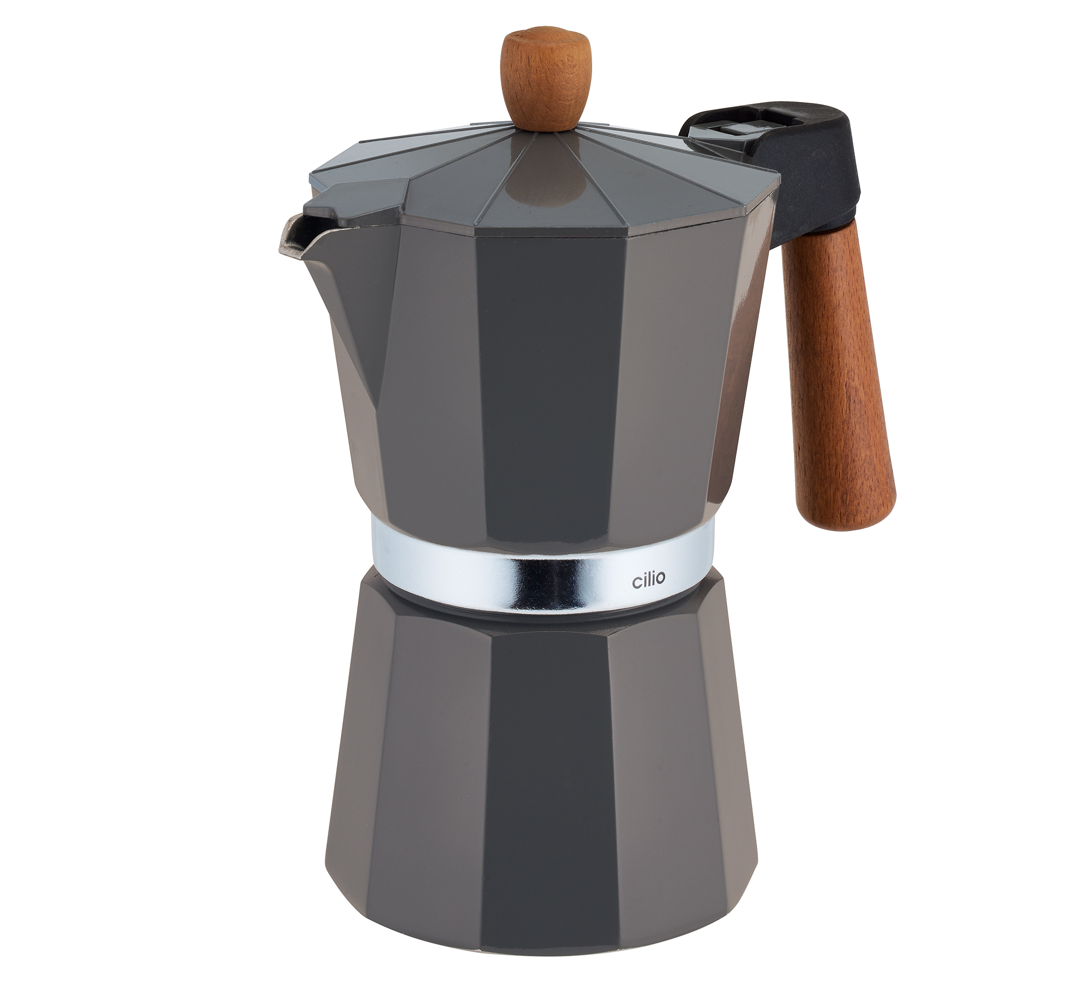 Espressokocher LEGNO 6T grigio