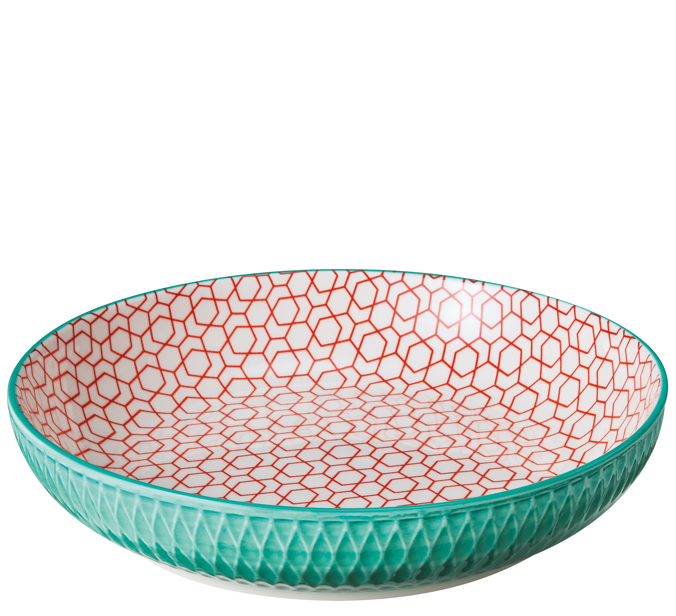 Schale AMICI Rauten türkis 21 cm