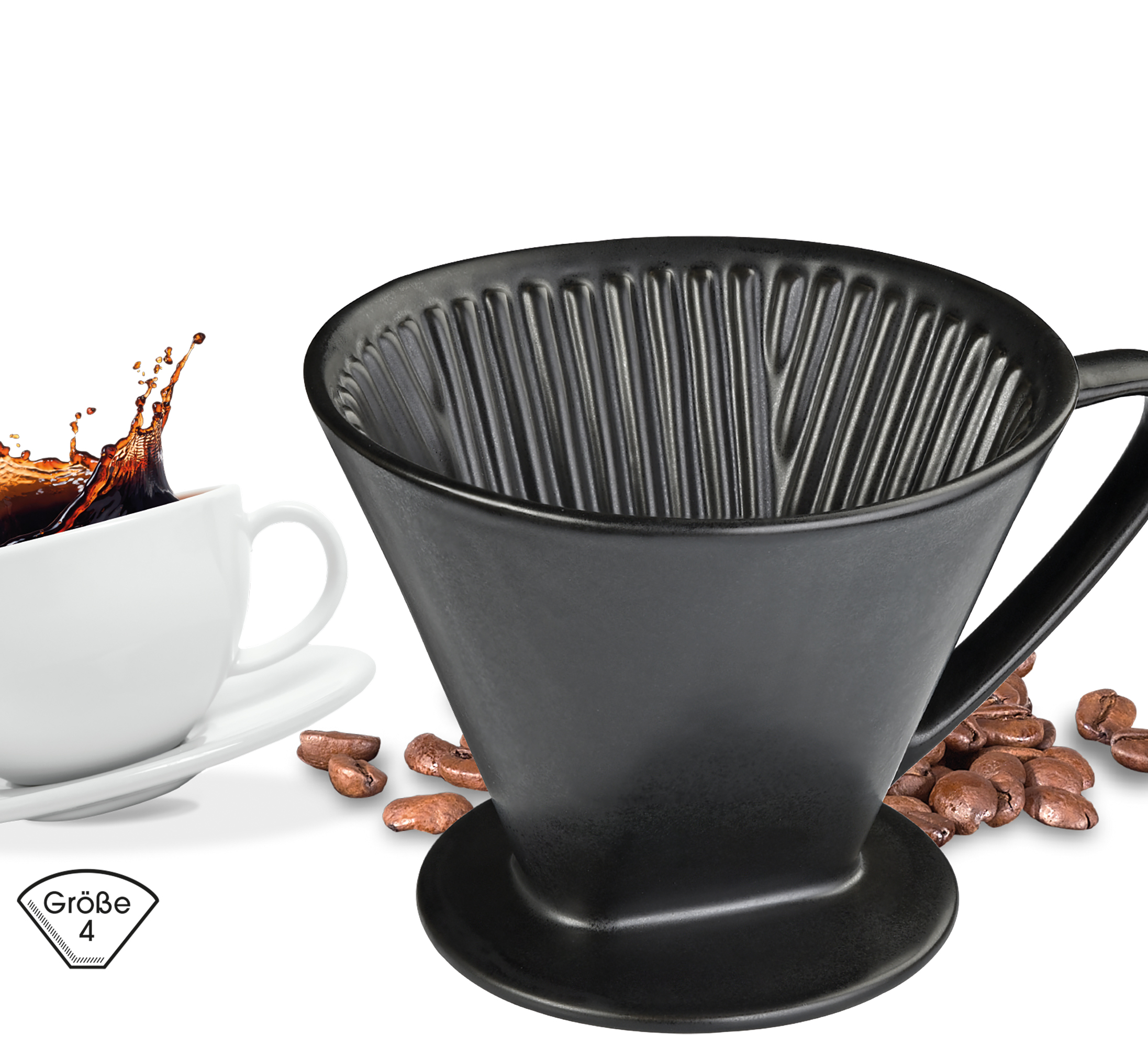 Kaffeefilter Gr. 4 schwarz matt
