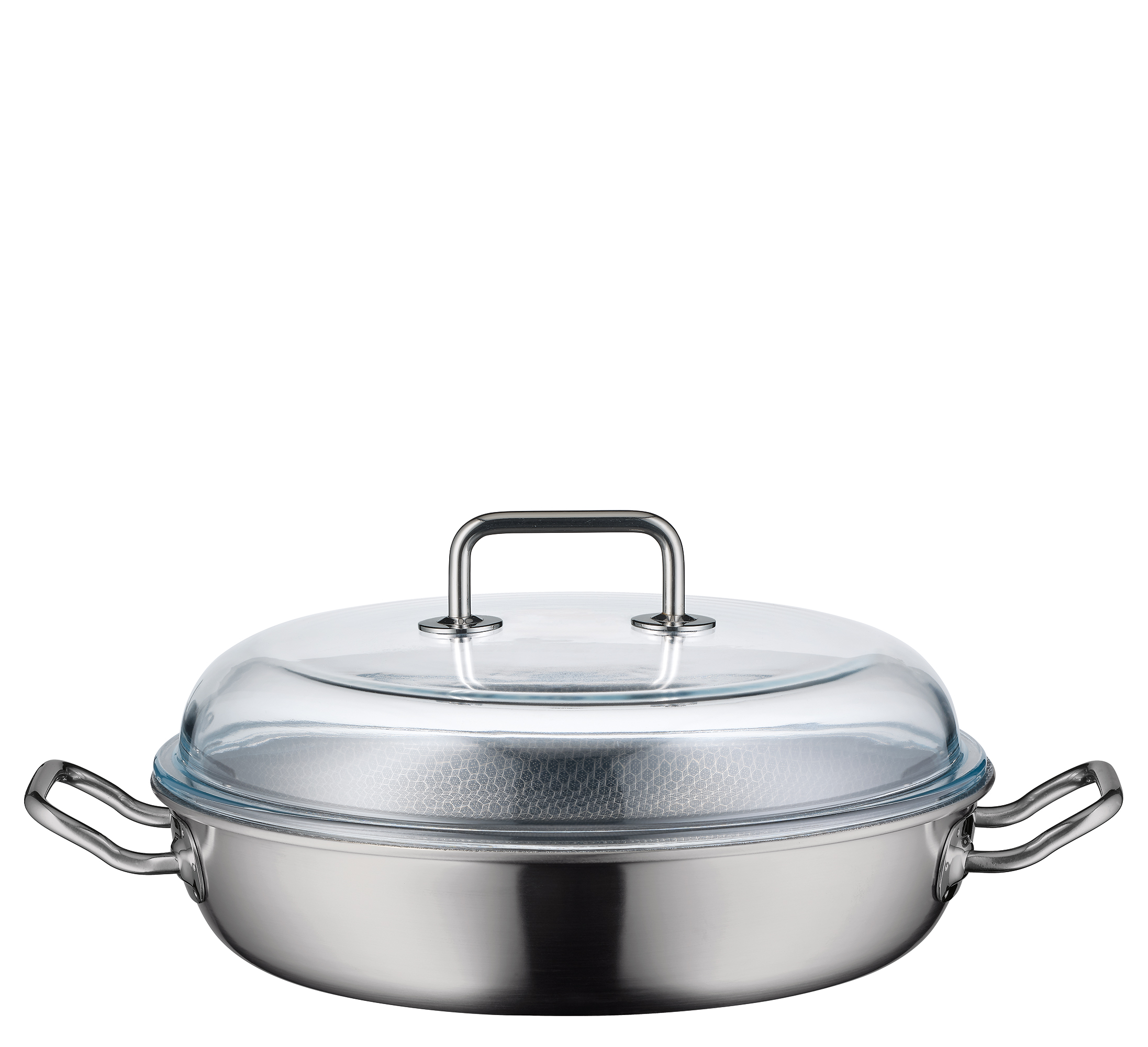 BRIGADE PREMIUM - Schmorpfanne mit Glasdeckel CUT RESIST PURE 28 cm