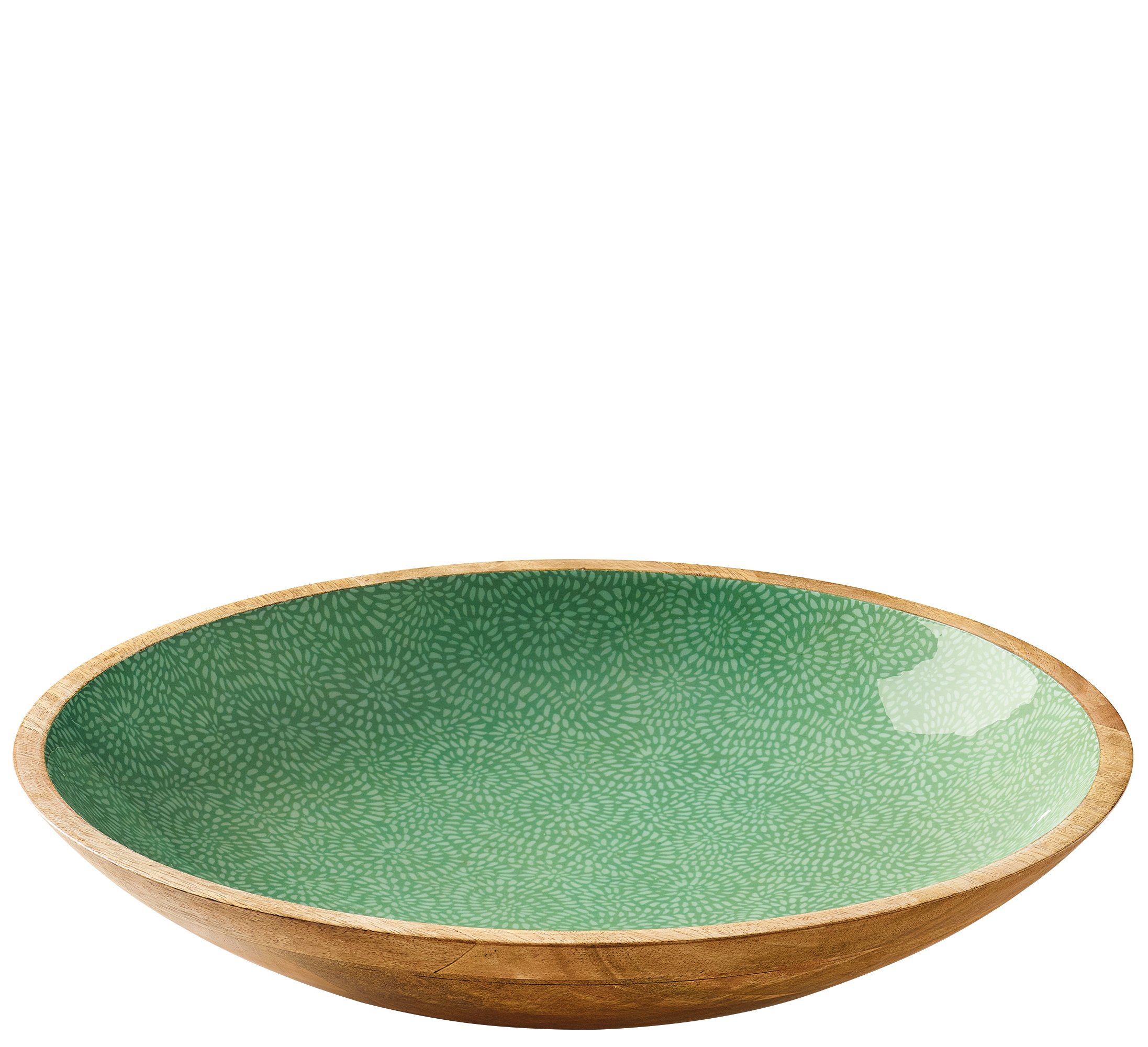 Schale BRUSH GREEN, Mango, Ø 35 cm x 6 cm