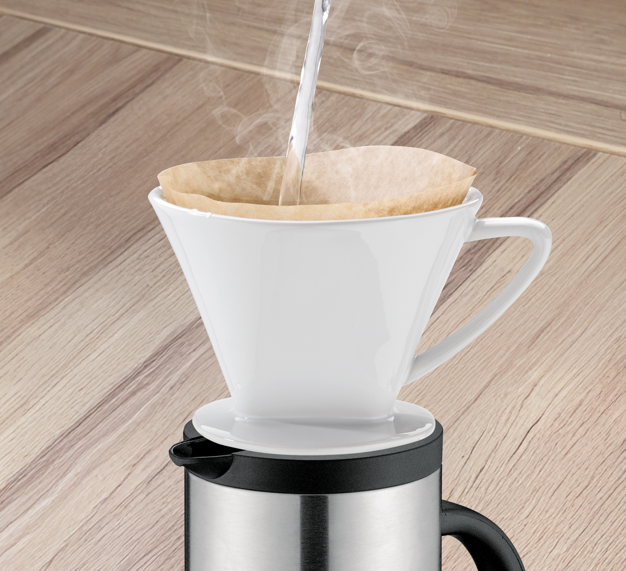 Kaffeefilter mit Stutzen Gr. 4 weiß