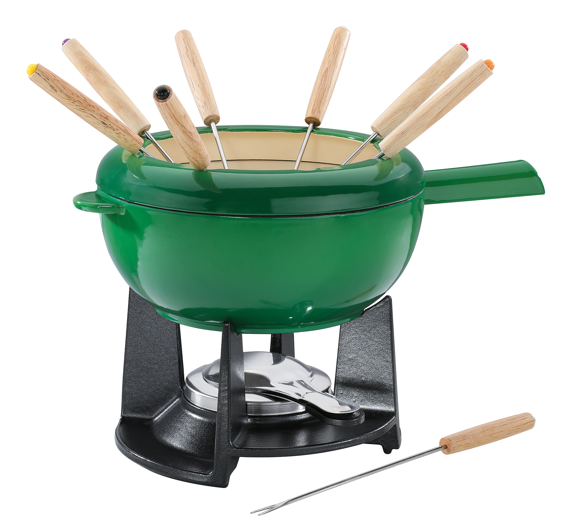 FONDUE - Fondue-Garnitur SAAS-FEE grün 20 cm