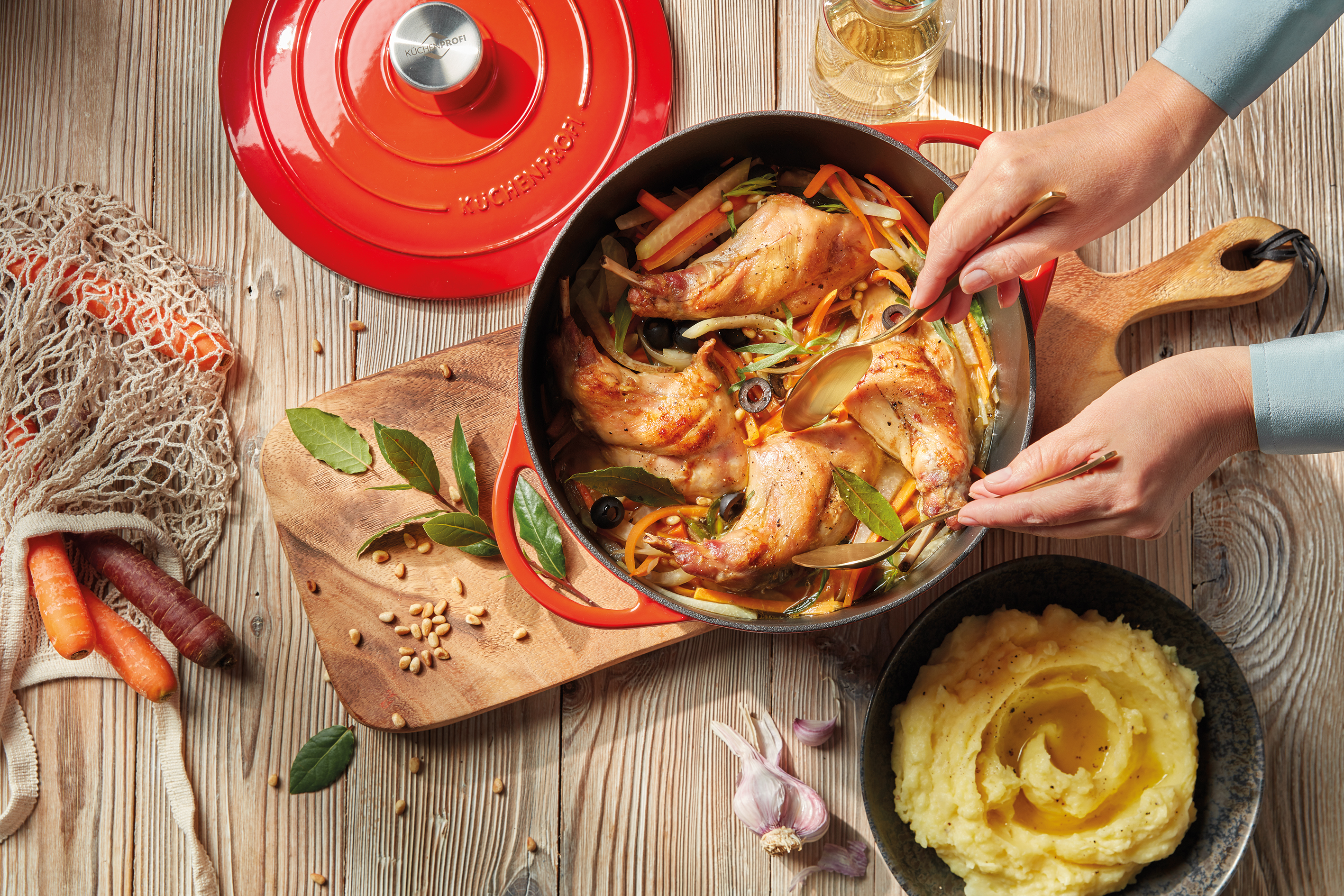 PROVENCE - Bratentopf rund, 26 cm classic red