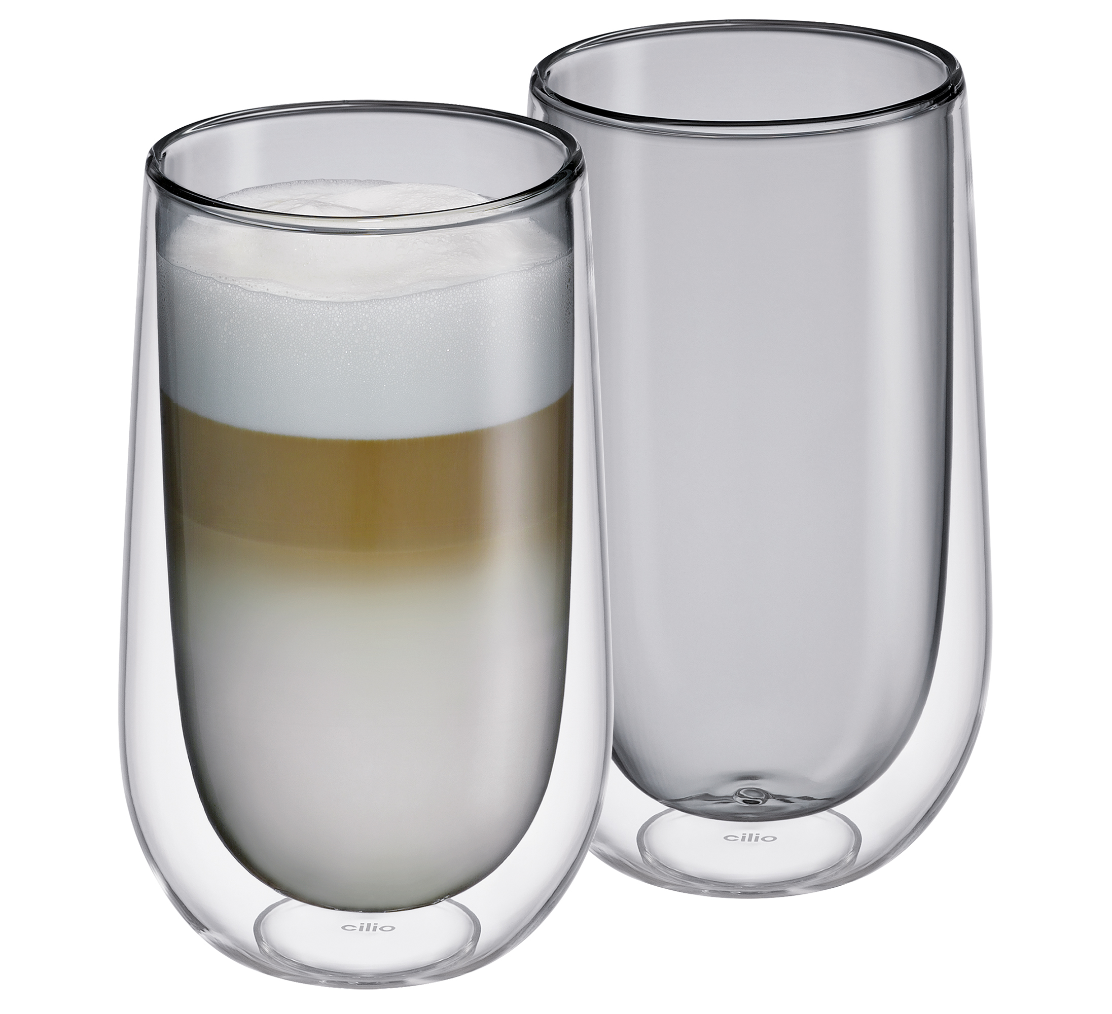 Latte Macchiato-Glas VERONA, grau