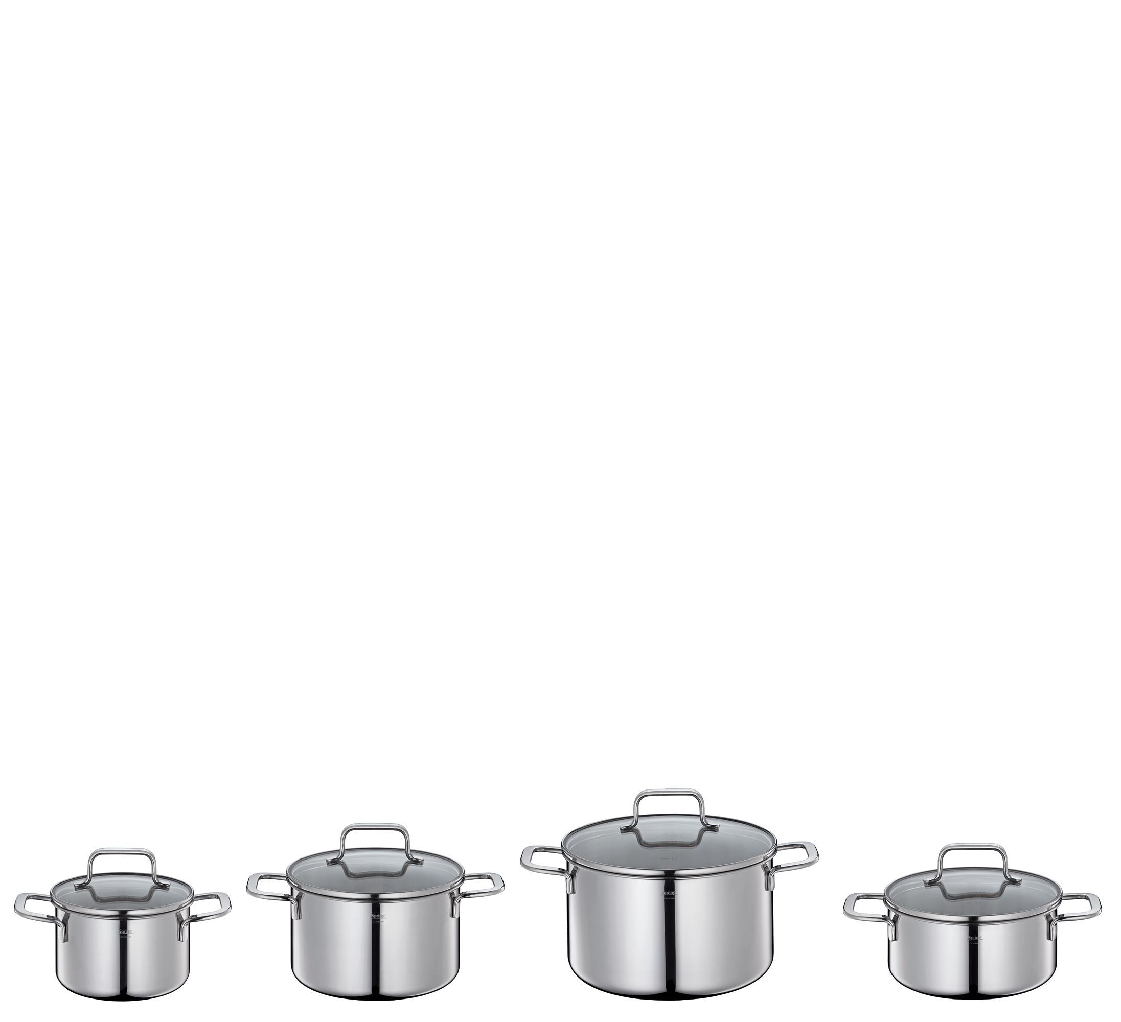 Topf-Set mit Glasdeckel CUISINE 4-teilig